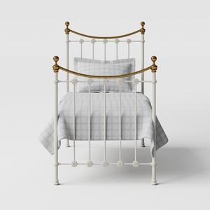 Carrick cama individual de metal en crema - Thumbnail