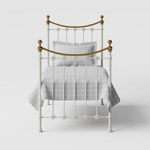 Carrick iron/metal single bed in ivory - Thumbnail