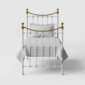 Carrick iron/metal single bed in white - Thumbnail