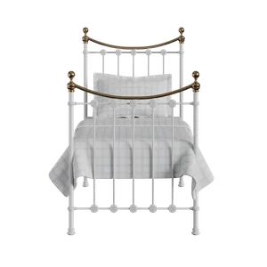Carrick iron/metal single bed in white - Thumbnail