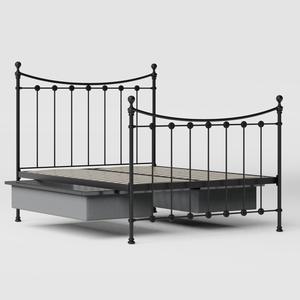 Carrick Solo cama de metal en negro con cajones - Thumbnail