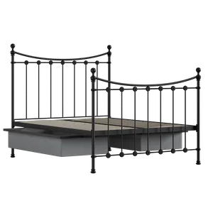 Carrick Solo iron/metal bed in black with drawers - Thumbnail