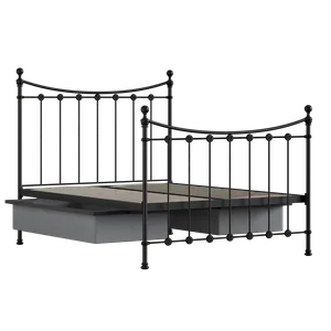 Carrick Solo ijzeren bed in zwart met lades - Thumbnail