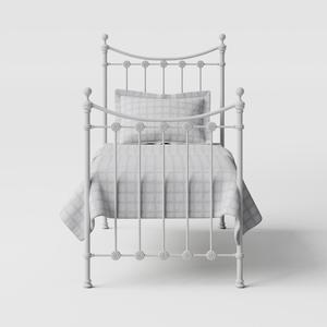 Carrick Solo iron/metal single bed in white - Thumbnail