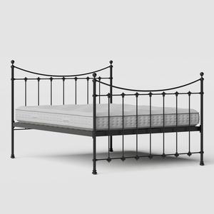 Chatsworth iron/metal bed in black with Juno mattress - Thumbnail