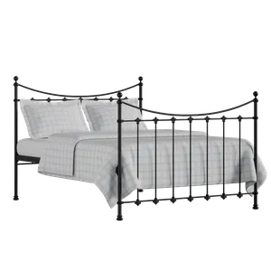 Chatsworth ijzeren bed in zwart met matras - Thumbnail