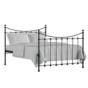 Chatsworth iron/metal bed in black with Juno mattress - Thumbnail