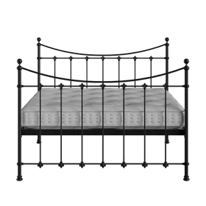 Chatsworth iron/metal bed in black with Juno mattress - Thumbnail