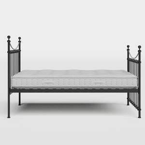 Chatsworth iron/metal bed in black with Juno mattress - Thumbnail