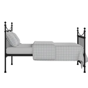 Chatsworth ijzeren bed in zwart met matras - Thumbnail