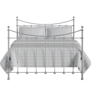 Chatsworth iron/metal bed in silver - Thumbnail