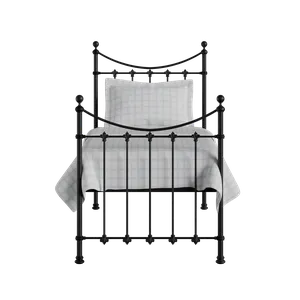 Chatsworth iron/metal single bed in black - Thumbnail