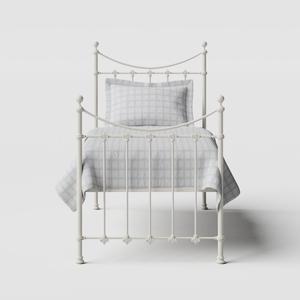 Chatsworth iron/metal single bed in ivory - Thumbnail