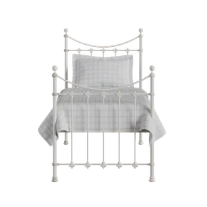 Chatsworth iron/metal single bed in ivory - Thumbnail