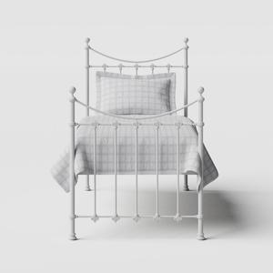Chatsworth iron/metal single bed in white - Thumbnail