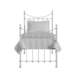 Chatsworth iron/metal single bed in white - Thumbnail