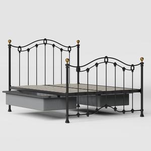 Clarina ijzeren bed in zwart met lades - Thumbnail