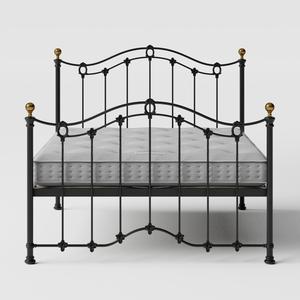 Clarina ijzeren bed in zwart met matras - Thumbnail