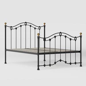 Clarina ijzeren bed in zwart - Thumbnail