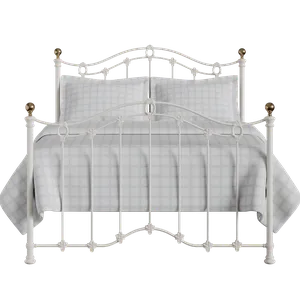 Clarina iron/metal bed in ivory - Thumbnail