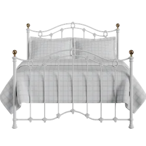 Clarina iron/metal bed in white - Thumbnail