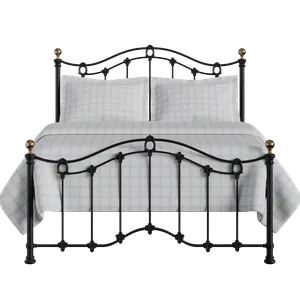 Clarina Low Footend cama de metal en negro - Thumbnail