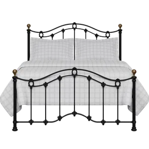 Clarina Low Footend iron/metal bed in black - Thumbnail