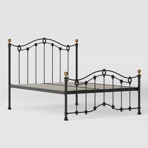 Clarina Low Footend iron/metal bed in black - Thumbnail