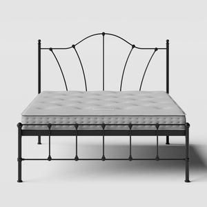 Claudia iron/metal bed in black with Juno mattress - Thumbnail