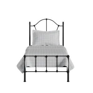 Claudia iron/metal single bed in black - Thumbnail