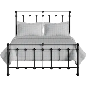 Edwardian cama de metal en negro - Thumbnail
