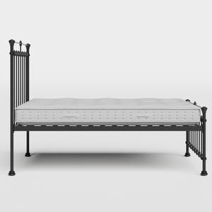Edwardian iron/metal bed in black with Juno mattress - Thumbnail