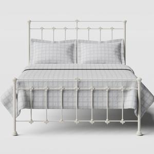 Edwardian cama de metal en crema - Thumbnail