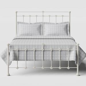 Edwardian iron/metal bed in ivory - Thumbnail