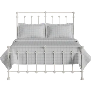 Edwardian cama de metal en crema - Thumbnail