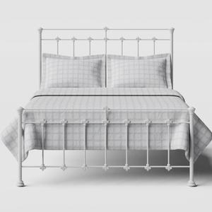 Edwardian iron/metal bed in white - Thumbnail