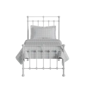 Edwardian cama individual de metal en blanco - Thumbnail