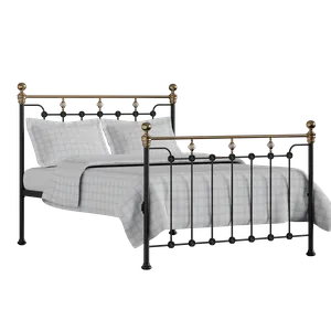 Glenholm iron/metal bed in black with Juno mattress - Thumbnail