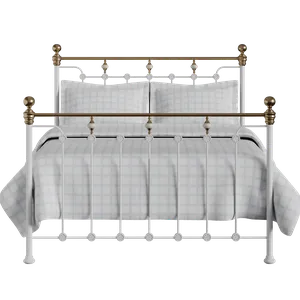 Glenholm iron/metal bed in white - Thumbnail