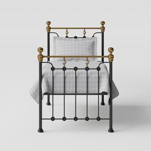 Glenholm iron/metal single bed in black - Thumbnail