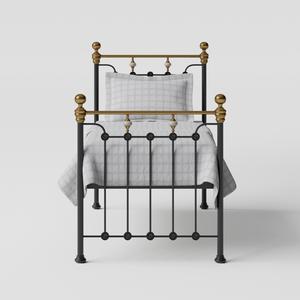 Glenholm cama individual de metal en negro - Thumbnail