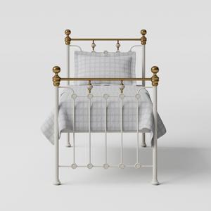 Glenholm cama individual de metal en crema - Thumbnail