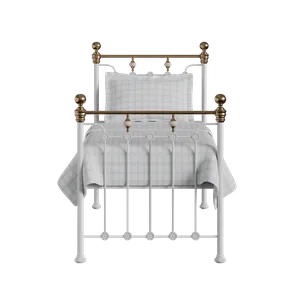 Glenholm iron/metal single bed in white - Thumbnail