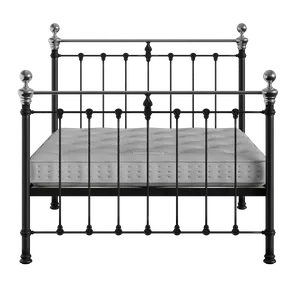 Hamilton Chromo ijzeren bed in zwart met matras - Thumbnail