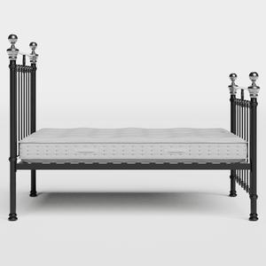 Hamilton Chromo iron/metal bed in black with Juno mattress - Thumbnail