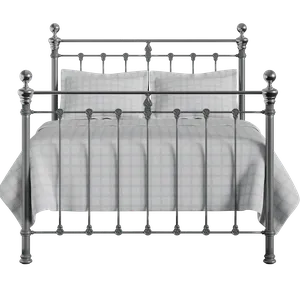 Hamilton Chromo iron/metal bed in pewter - Thumbnail