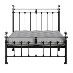 Hamilton Chromo Low Footend ijzeren bed in zwart met matras - Thumbnail