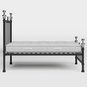 Hamilton Chromo Low Footend iron/metal bed in black with Juno mattress - Thumbnail