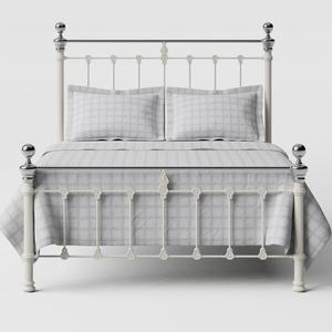 Hamilton Chromo Low Footend iron/metal bed in ivory - Thumbnail