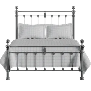 Hamilton Chromo Low Footend iron/metal bed in pewter - Thumbnail